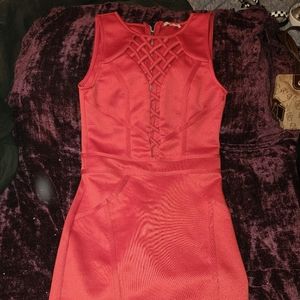 Charlotte Russe Red Lattice dress